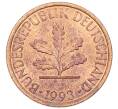 Монета 1 пфенниг 1993 года F Германия (Артикул: K12-52990) — Фото №1