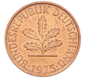 2 пфеннига 1975 года F Западная Германия (ФРГ) — Фото №1