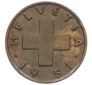 1 раппен 1951 года Швейцария — Фото №1