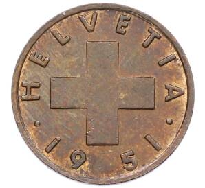 1 раппен 1951 года Швейцария — Фото №1