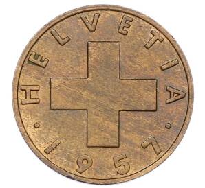 2 раппена 1957 года Швейцария — Фото №1