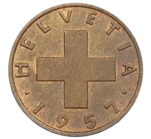 2 раппена 1957 года Швейцария — Фото №1