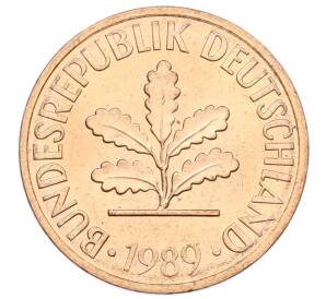 2 пфеннига 1989 года G Западная Германия (ФРГ) — Фото №1