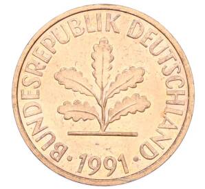 2 пфеннига 1991 года J Германия — Фото №1