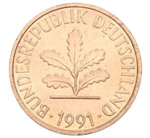 2 пфеннига 1991 года J Германия — Фото №1