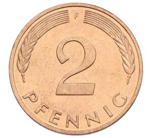 2 пфеннига 1983 года F Западная Германия (ФРГ) — Фото №2