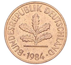2 пфеннига 1984 года F Западная Германия (ФРГ) — Фото №1