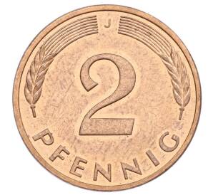 2 пфеннига 1984 года J Западная Германия (ФРГ) — Фото №2