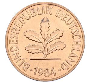 2 пфеннига 1984 года D Западная Германия (ФРГ) — Фото №1