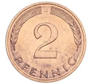 2 пфеннига 1984 года G Западная Германия (ФРГ) — Фото №2