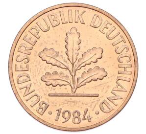 2 пфеннига 1984 года D Западная Германия (ФРГ) — Фото №1