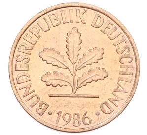 2 пфеннига 1986 года G Западная Германия (ФРГ) — Фото №1