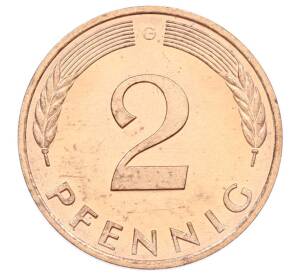 2 пфеннига 1986 года G Западная Германия (ФРГ) — Фото №2