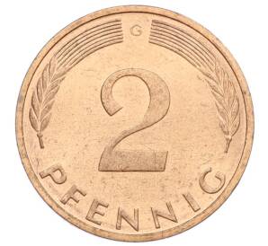2 пфеннига 1976 года G Западная Германия (ФРГ) — Фото №2
