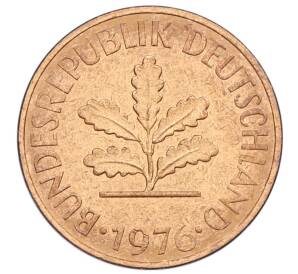 2 пфеннига 1976 года J Западная Германия (ФРГ) — Фото №1