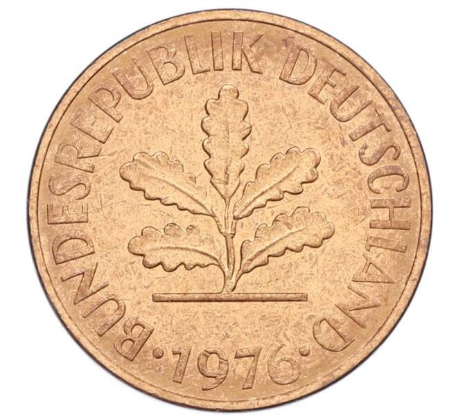 Монета 2 пфеннига 1976 года J Западная Германия (ФРГ) (Артикул: K12-53138) — Фото №1