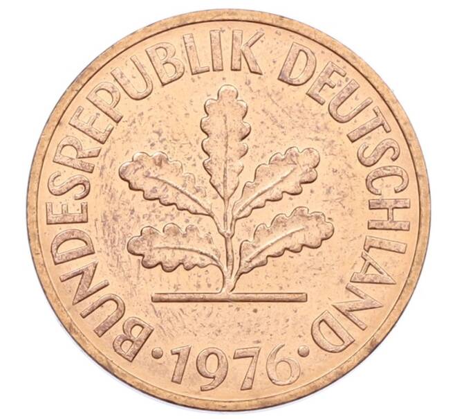 Монета 2 пфеннига 1976 года D Западная Германия (ФРГ) (Артикул: K12-53140) — Фото №1