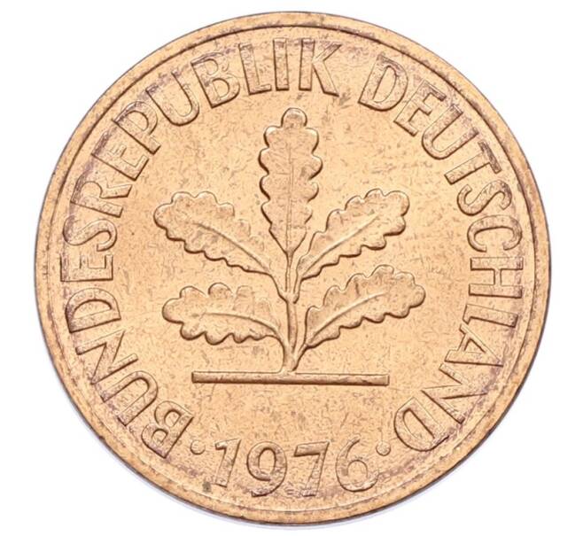 Монета 2 пфеннига 1976 года F Западная Германия (ФРГ) (Артикул: K12-53141) — Фото №1