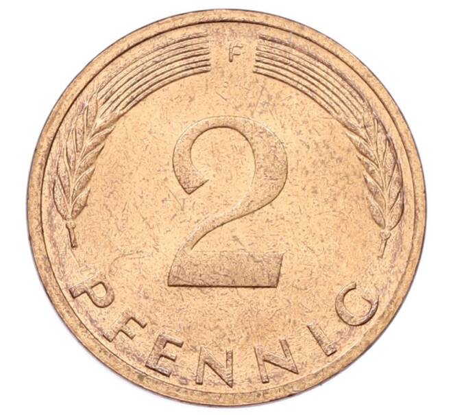 Монета 2 пфеннига 1976 года F Западная Германия (ФРГ) (Артикул: K12-53141) — Фото №2