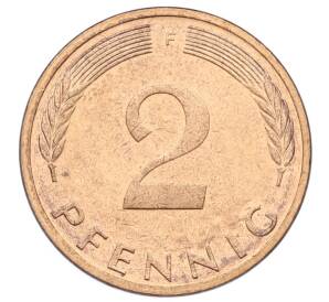 2 пфеннига 1976 года F Западная Германия (ФРГ) — Фото №2