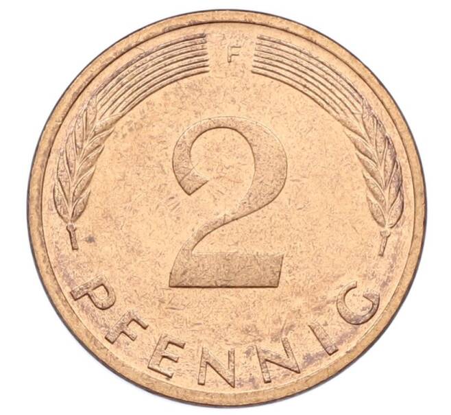 Монета 2 пфеннига 1976 года F Западная Германия (ФРГ) (Артикул: K12-53142) — Фото №2