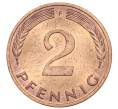 Монета 2 пфеннига 1977 года F Западная Германия (ФРГ) (Артикул: K12-53143) — Фото №2