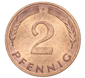2 пфеннига 1977 года F Западная Германия (ФРГ) — Фото №2