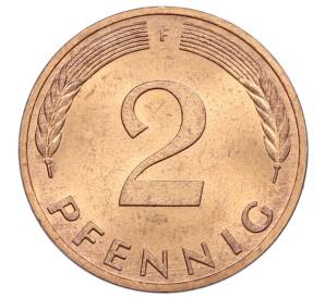 2 пфеннига 1977 года F Западная Германия (ФРГ) — Фото №2