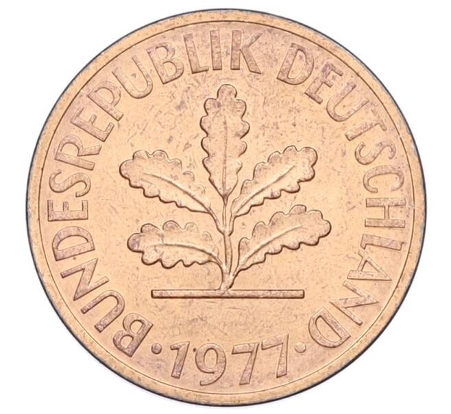 Монета 2 пфеннига 1977 года D Западная Германия (ФРГ) (Артикул: K12-53147) — Фото №1