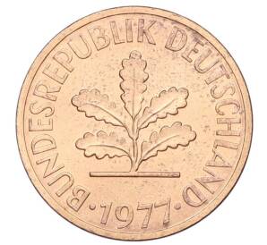 2 пфеннига 1977 года D Западная Германия (ФРГ) — Фото №1