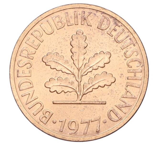 Монета 2 пфеннига 1977 года D Западная Германия (ФРГ) (Артикул: K12-53149) — Фото №1