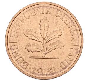 2 пфеннига 1978 года J Западная Германия (ФРГ) — Фото №1