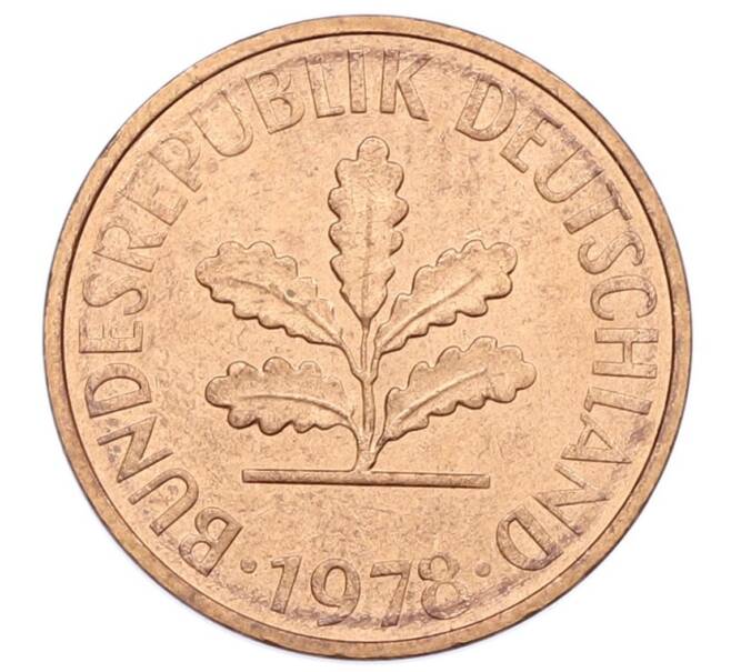 Монета 2 пфеннига 1978 года J Западная Германия (ФРГ) (Артикул: K12-53151) — Фото №1