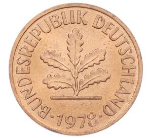 2 пфеннига 1978 года G Западная Германия (ФРГ) — Фото №1