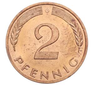2 пфеннига 1978 года G Западная Германия (ФРГ) — Фото №2