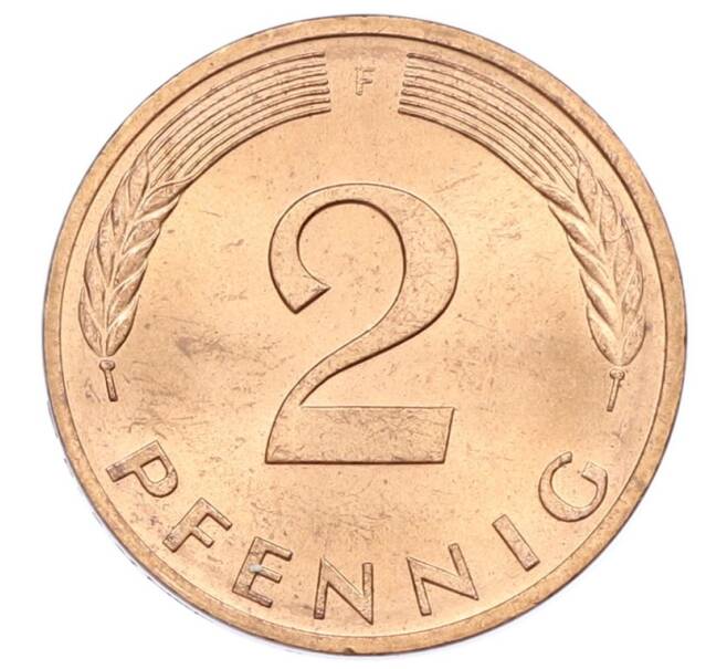 Монета 2 пфеннига 1979 года F Западная Германия (ФРГ) (Артикул: K12-53157) — Фото №2