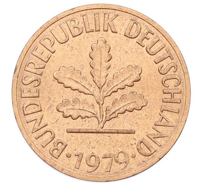 Монета 2 пфеннига 1979 года G Западная Германия (ФРГ) (Артикул: K12-53158) — Фото №1
