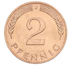 2 пфеннига 1979 года D Западная Германия (ФРГ) — Фото №2