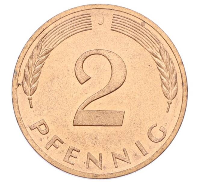 Монета 2 пфеннига 1979 года J Западная Германия (ФРГ) (Артикул: K12-53161) — Фото №2
