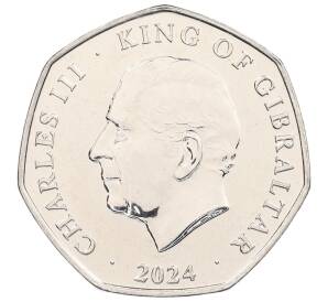 50 пенсов 2024 года Гибралтар «Рождество»