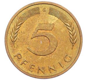 5 пфеннигов 1982 года F Западная Германия (ФРГ) — Фото №2