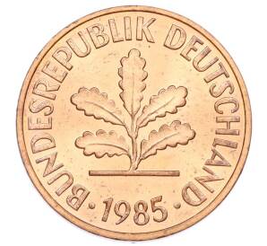 2 пфеннига 1985 года J Западная Германия (ФРГ) — Фото №1