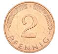 Монета 2 пфеннига 1985 года F Западная Германия (ФРГ) (Артикул: K12-53202) — Фото №2