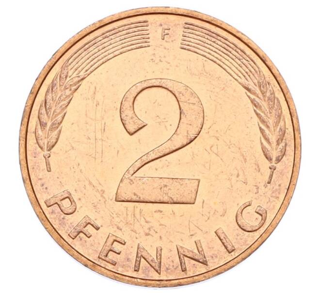 Монета 2 пфеннига 1985 года F Западная Германия (ФРГ) (Артикул: K12-53202) — Фото №2