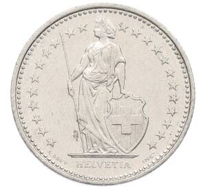 1/2 франка 1990 года Швейцария — Фото №2