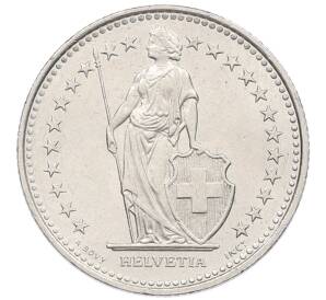 1/2 франка 1992 года Швейцария — Фото №2