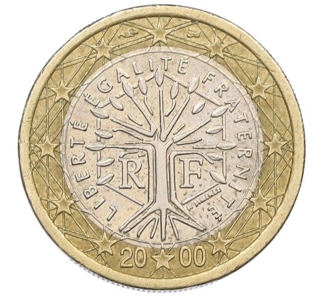 Монета 1 евро 2000 года Франция (Артикул: K12-53653) — Фото №1