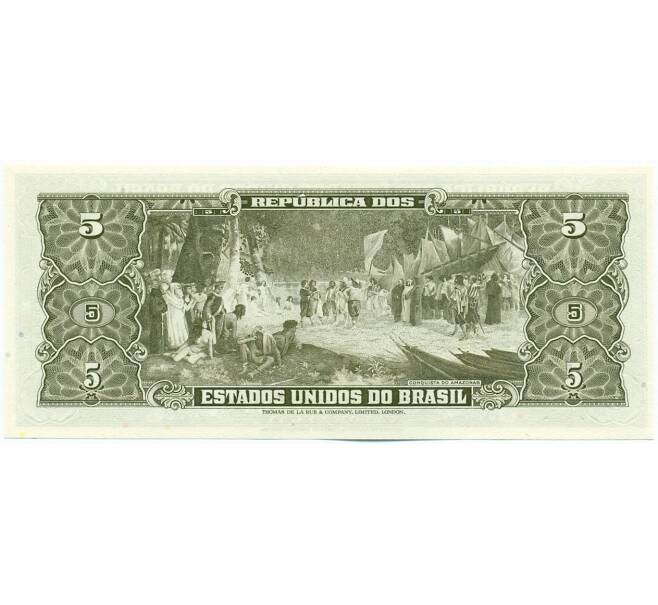 Банкнота 5 крузейро 1964 года Бразилия (Артикул: K12-53560) — Фото №2