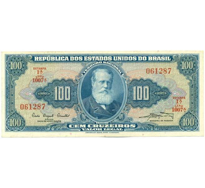 Банкнота 100 крузейро 1961 года Бразилия (Артикул: K12-53566) — Фото №1