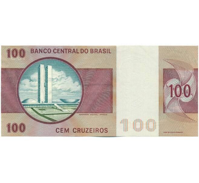 Банкнота 100 крузейро 1974 года Бразилия (Артикул: K12-53581) — Фото №2